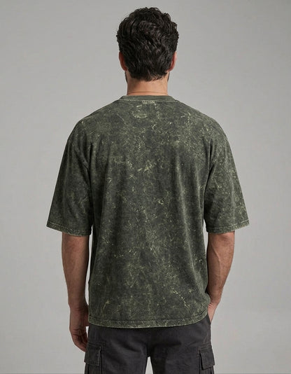 ONROGUE Men’s Acid Wash Oversized T-Shirt