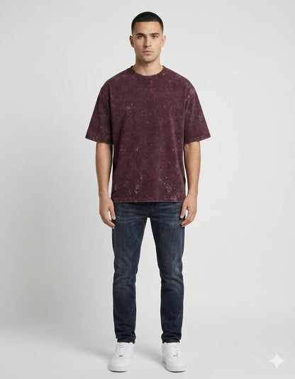 ONROGUE Men’s Acid Wash Oversized T-Shirt