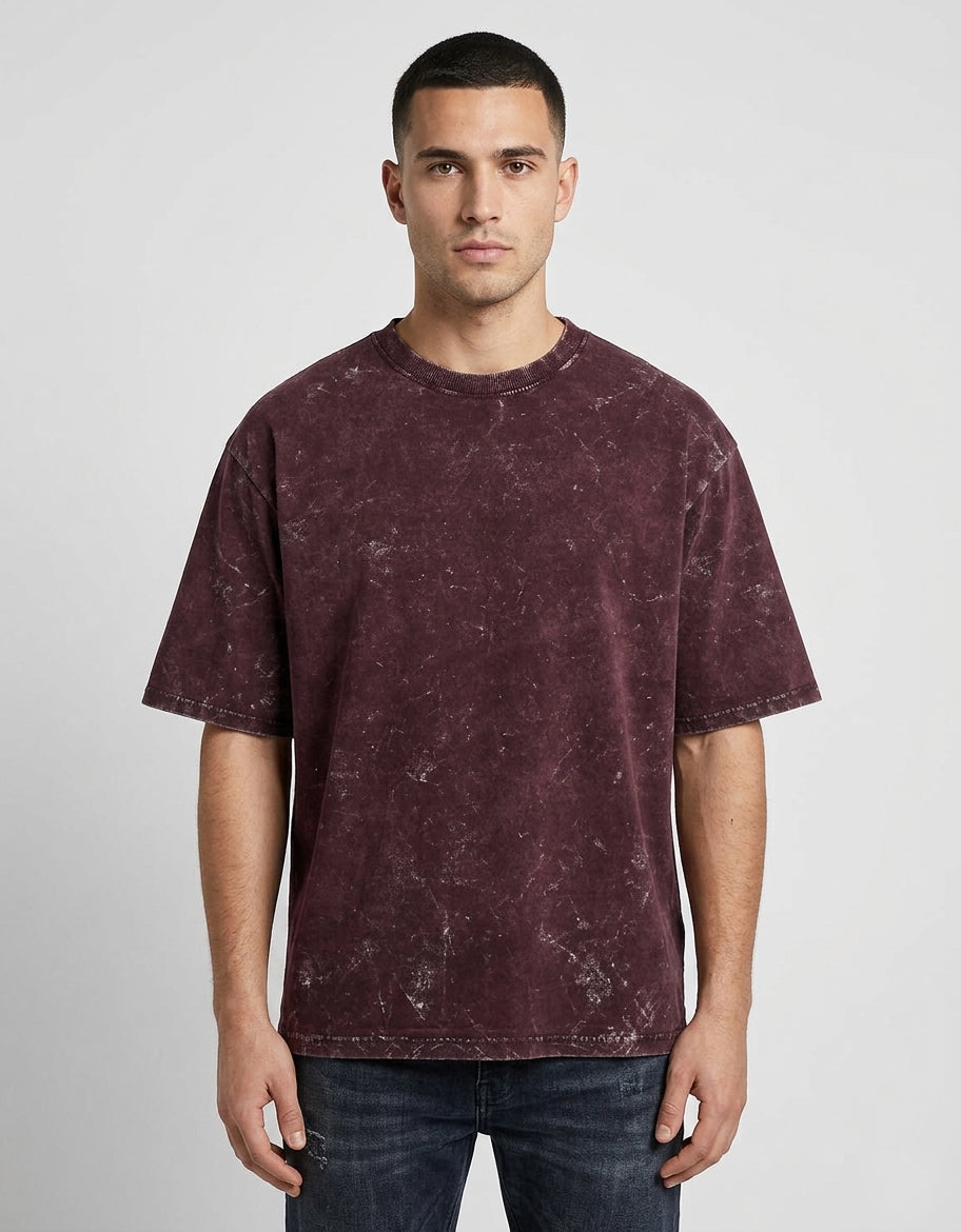 ONROGUE Men’s Acid Wash Oversized T-Shirt