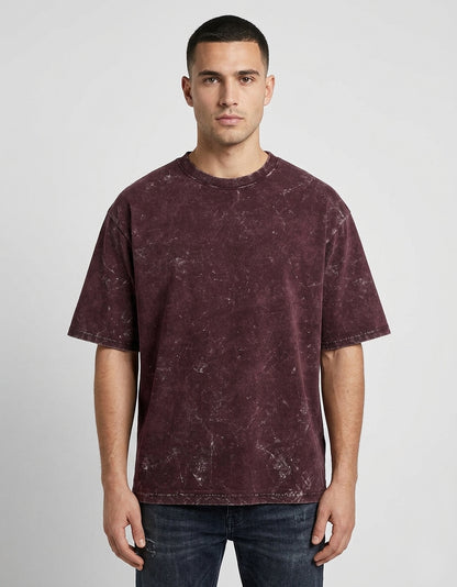 ONROGUE Men’s Acid Wash Oversized T-Shirt