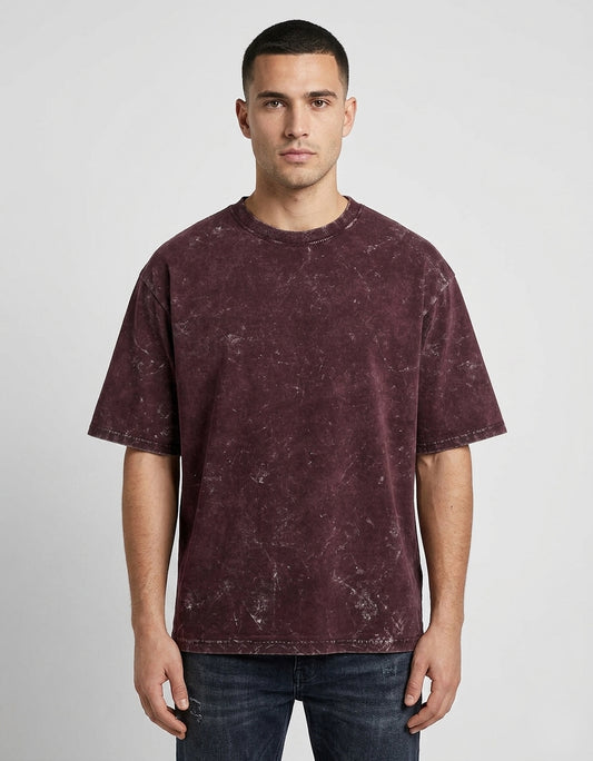 ONROGUE Men’s Acid Wash Oversized T-Shirt