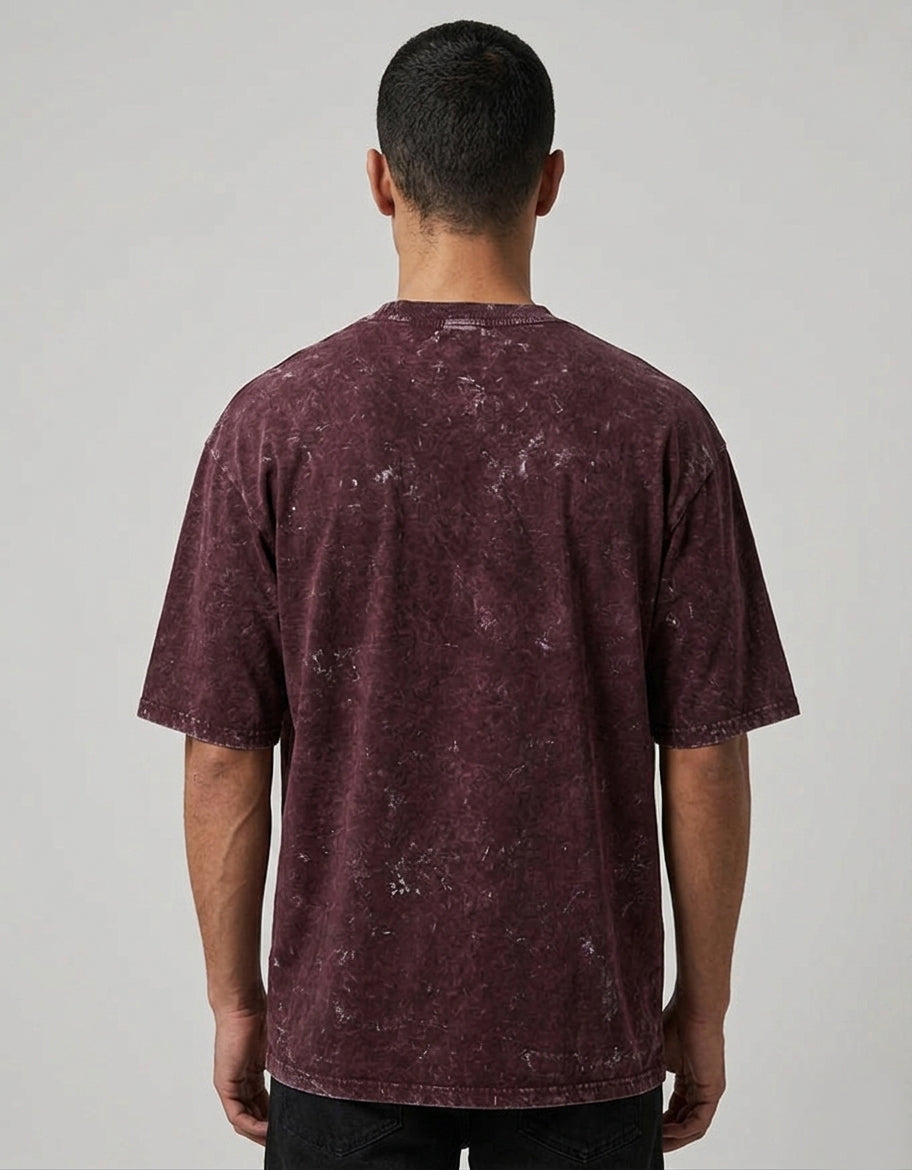 ONROGUE Men’s Acid Wash Oversized T-Shirt