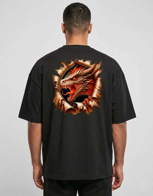 ONROGUE Wrath Dragon Premium Oversized Tee