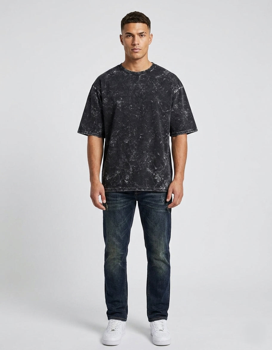 ONROGUE Men’s Acid Wash Oversized T-Shirt