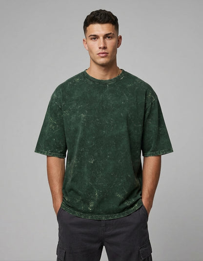 ONROGUE Men’s Acid Wash Oversized T-Shirt