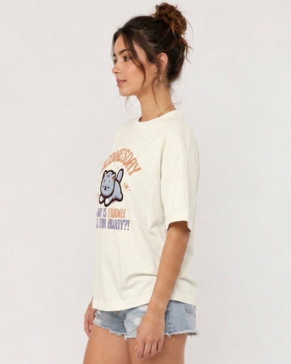 ONROGUE Women Wednesday Mood Premium Oversized Tee