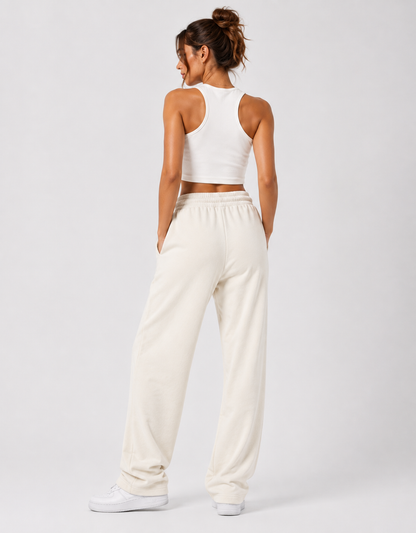ONROGUE Women’s Off-White Signature Relaxed Sweatpants