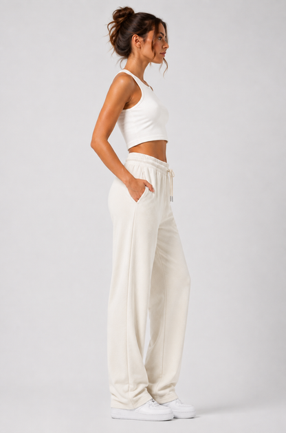 ONROGUE Women’s Off-White Signature Relaxed Sweatpants