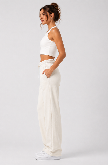 ONROGUE Women’s Off-White Signature Relaxed Sweatpants