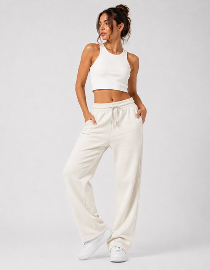 ONROGUE Women’s Off-White Signature Relaxed Sweatpants