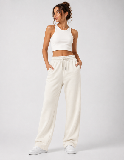 ONROGUE Women’s Off-White Signature Relaxed Sweatpants