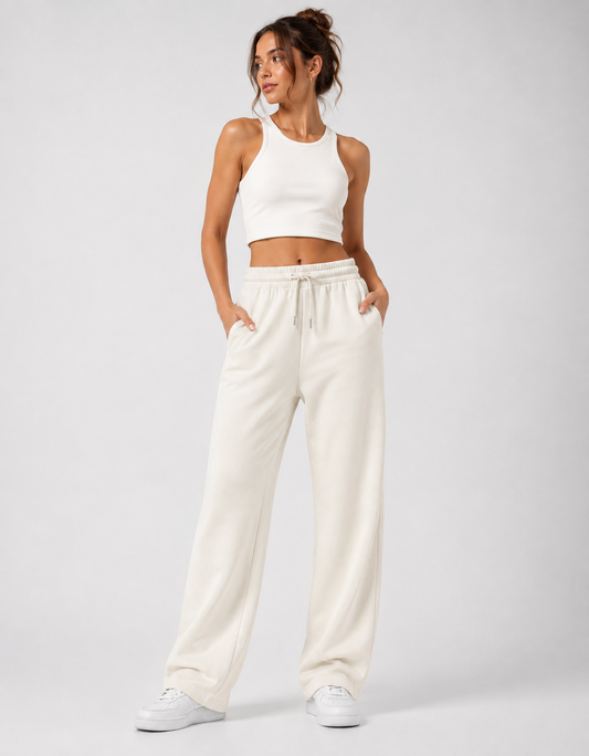 ONROGUE Women’s Off-White Signature Relaxed Sweatpants