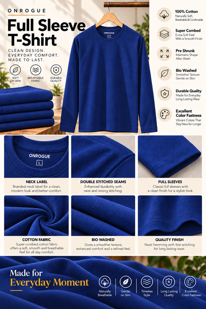 ONROGUE Men’s Full Sleeve T-Shirt