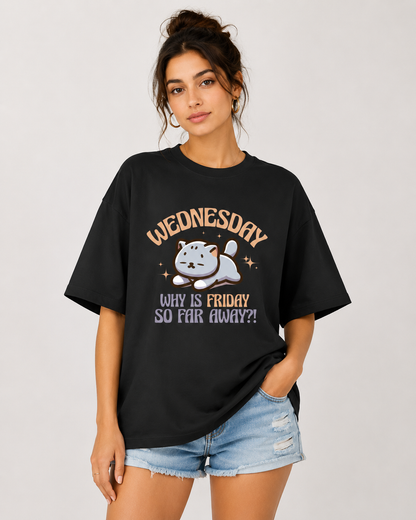 ONROGUE Women Wednesday Mood Premium Oversized Tee