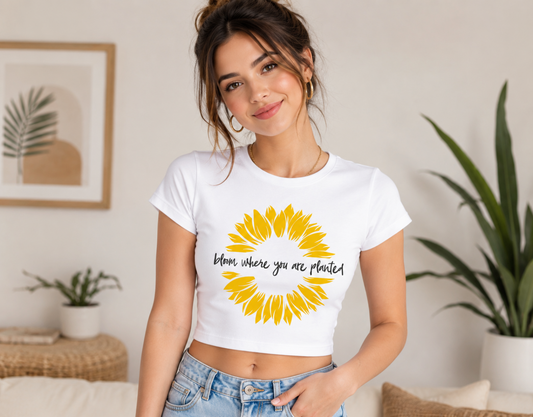 Bloom Where You Are Planted Premium Baby Tee