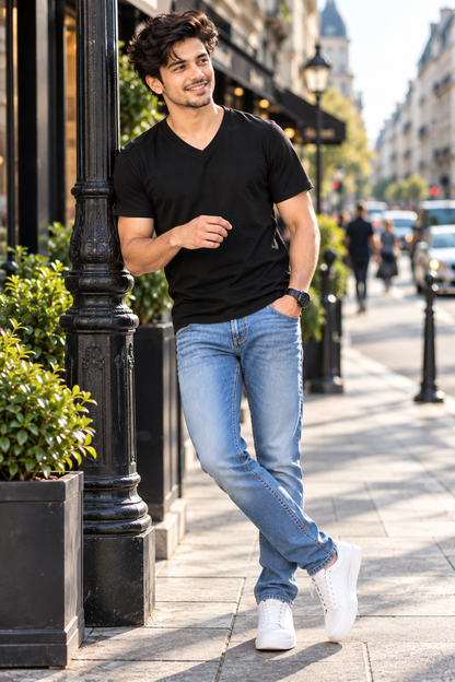 ONROGUE Men's Premium V-Neck T-Shirt