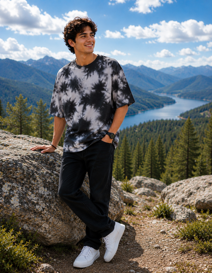 ONROGUE Relaxed Fit Tie-Dye Men’s Oversized Tee