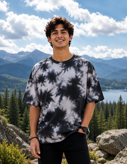 ONROGUE Relaxed Fit Tie-Dye Men’s Oversized Tee