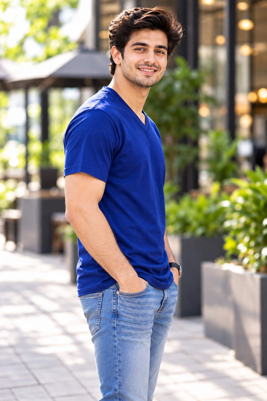 ONROGUE Men's Premium V-Neck T-Shirt