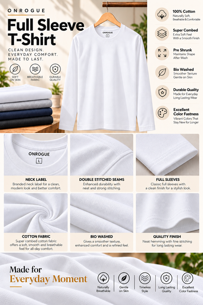 ONROGUE Men’s Full Sleeve T-Shirt