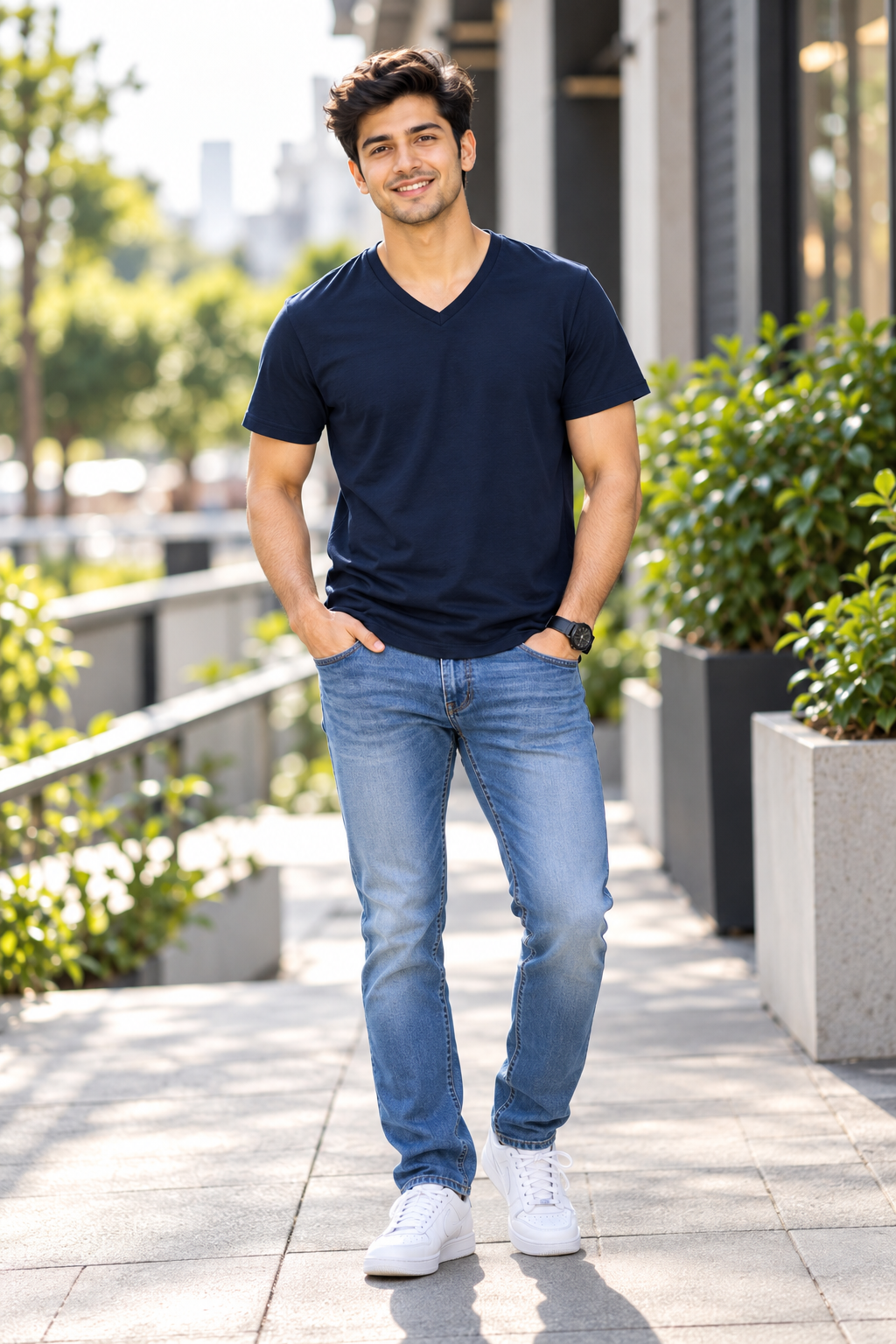 ONROGUE Men's Premium V-Neck T-Shirt