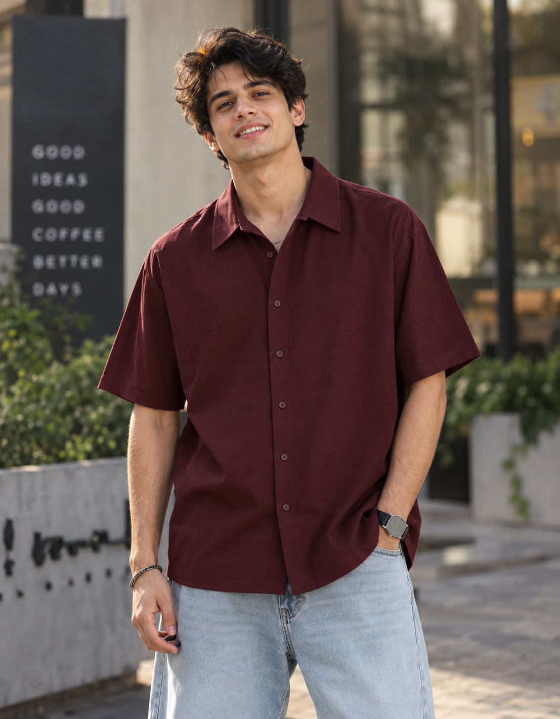 ONROGUE Men's Urban Oversized Shirt