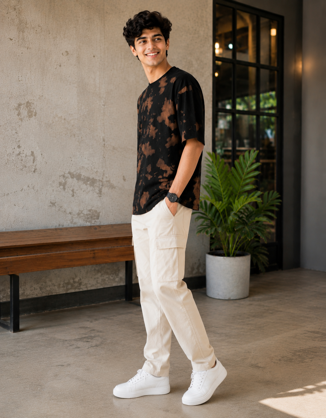 ONROGUE Relaxed Fit Tie-Dye Men’s Oversized Tee