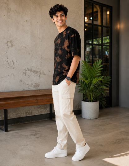 ONROGUE Relaxed Fit Tie-Dye Men’s Oversized Tee