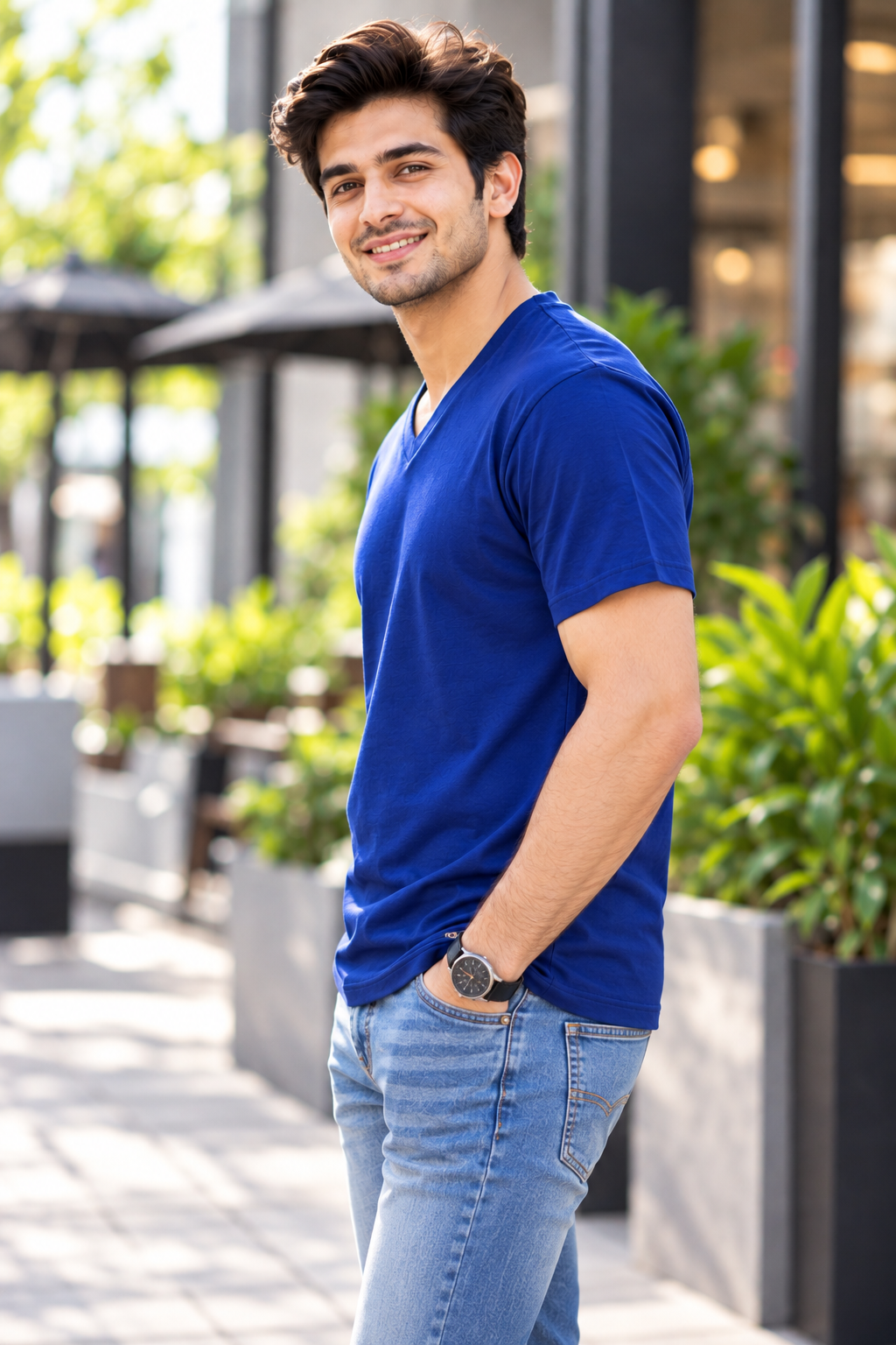 ONROGUE Men's Premium V-Neck T-Shirt