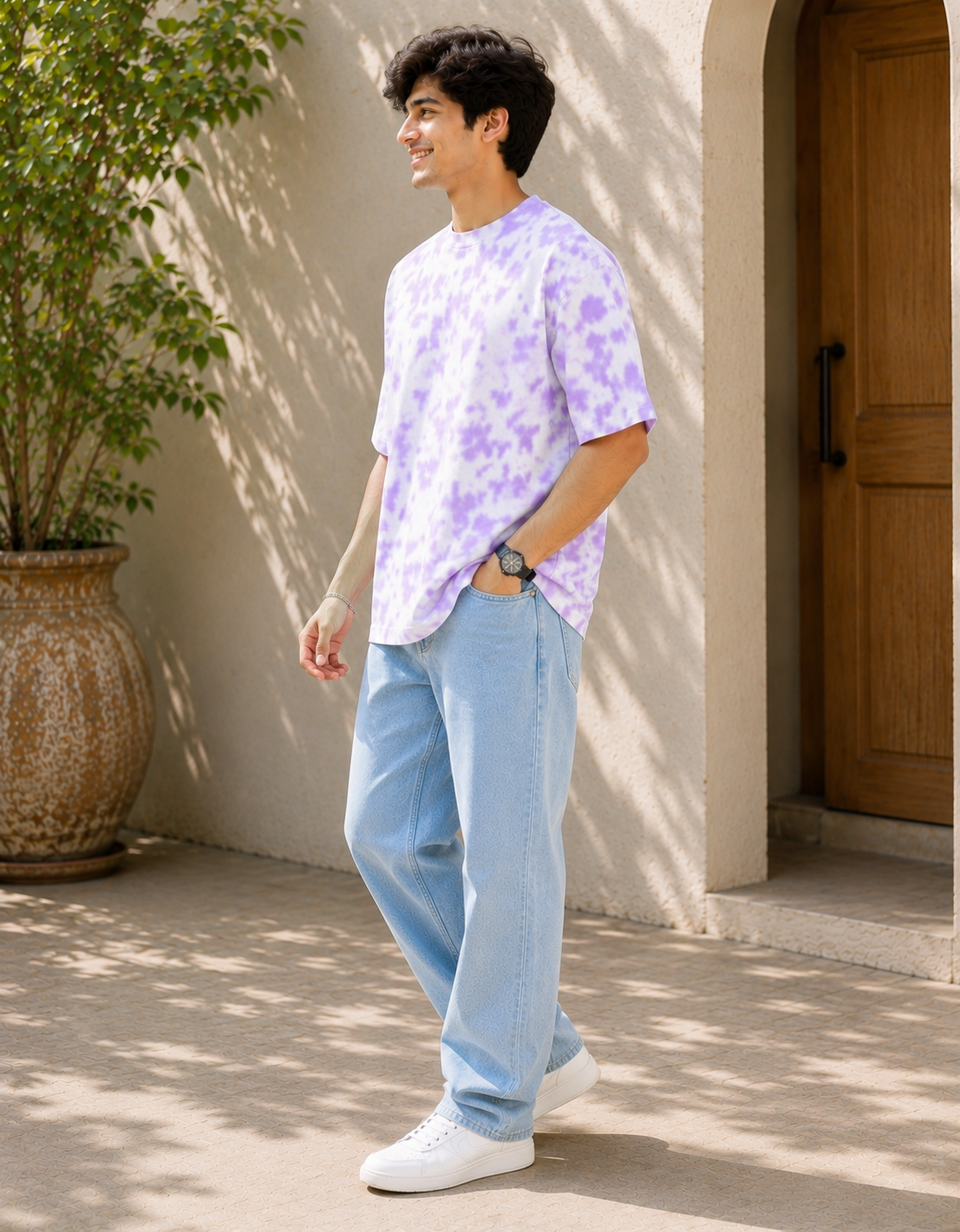 ONROGUE Relaxed Fit Tie-Dye Men’s Oversized Tee
