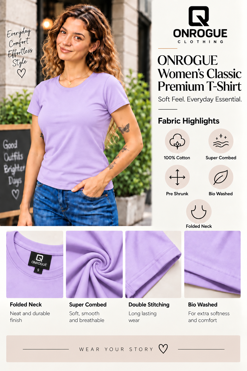 ONROGUE Women's Classic Premium T-Shirt