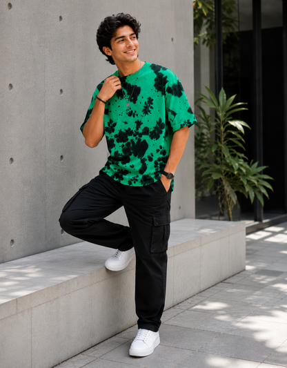 ONROGUE Relaxed Fit Tie-Dye Men’s Oversized Tee