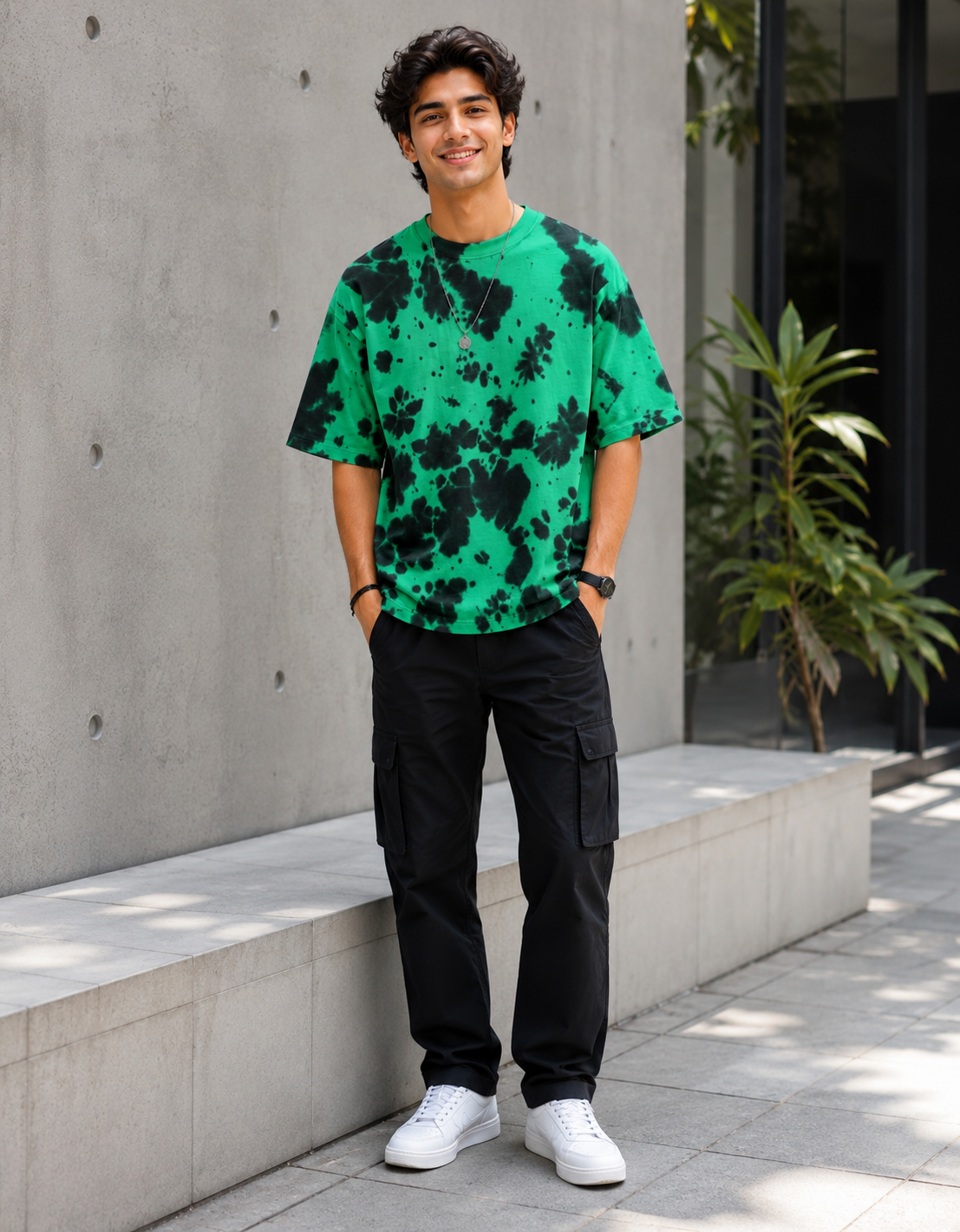 ONROGUE Relaxed Fit Tie-Dye Men’s Oversized Tee