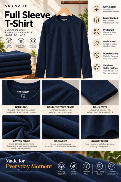 ONROGUE Men’s Full Sleeve T-Shirt