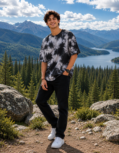 ONROGUE Relaxed Fit Tie-Dye Men’s Oversized Tee
