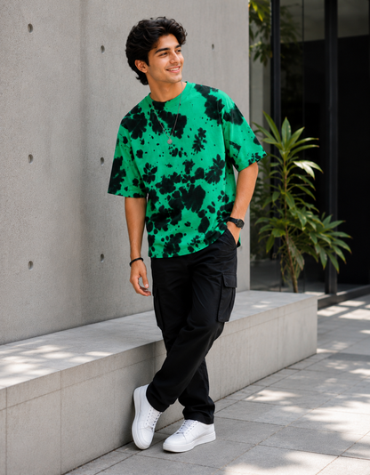 ONROGUE Relaxed Fit Tie-Dye Men’s Oversized Tee