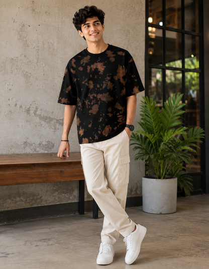 ONROGUE Relaxed Fit Tie-Dye Men’s Oversized Tee