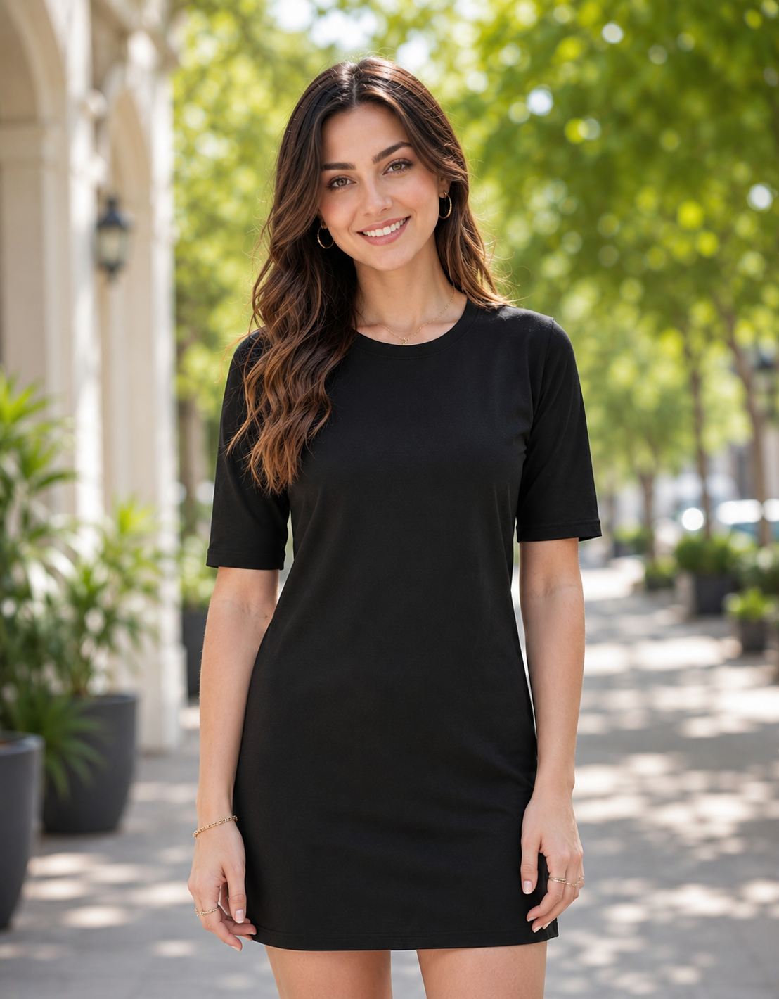 ONROGUE Women's Essential T-Shirt Dress