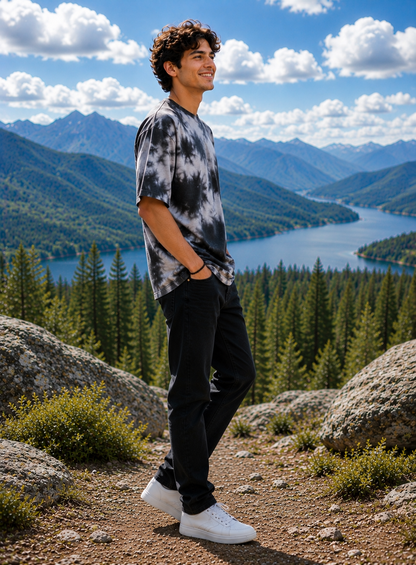 ONROGUE Relaxed Fit Tie-Dye Men’s Oversized Tee