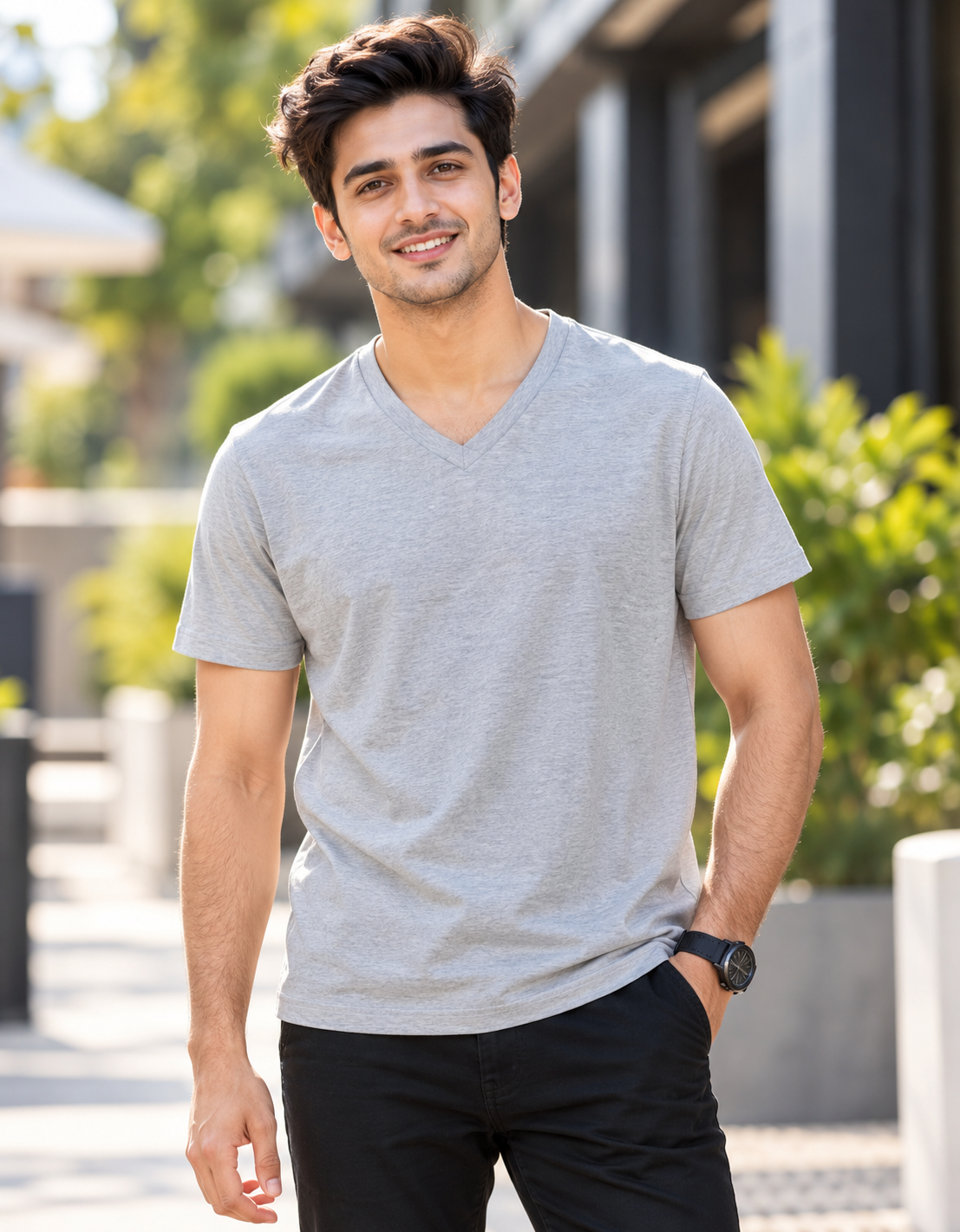 ONROGUE Men's Premium V-Neck T-Shirt