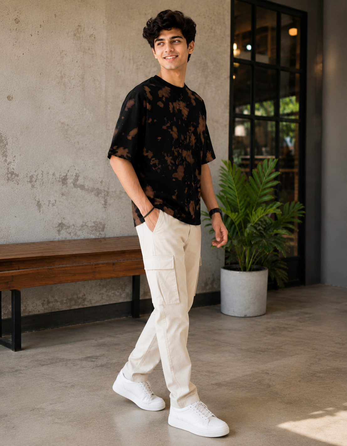 ONROGUE Relaxed Fit Tie-Dye Men’s Oversized Tee