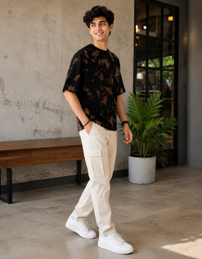 ONROGUE Relaxed Fit Tie-Dye Men’s Oversized Tee