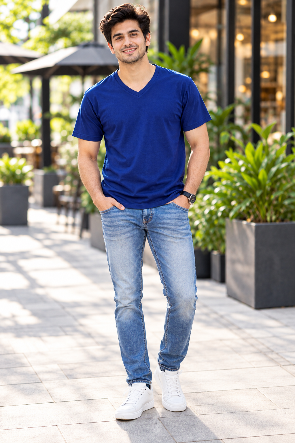 ONROGUE Men's Premium V-Neck T-Shirt