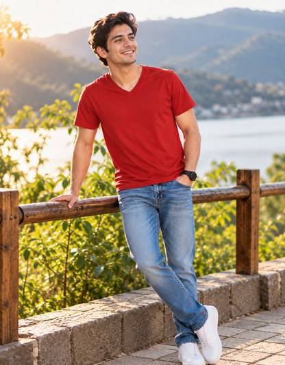 ONROGUE Men's Premium V-Neck T-Shirt