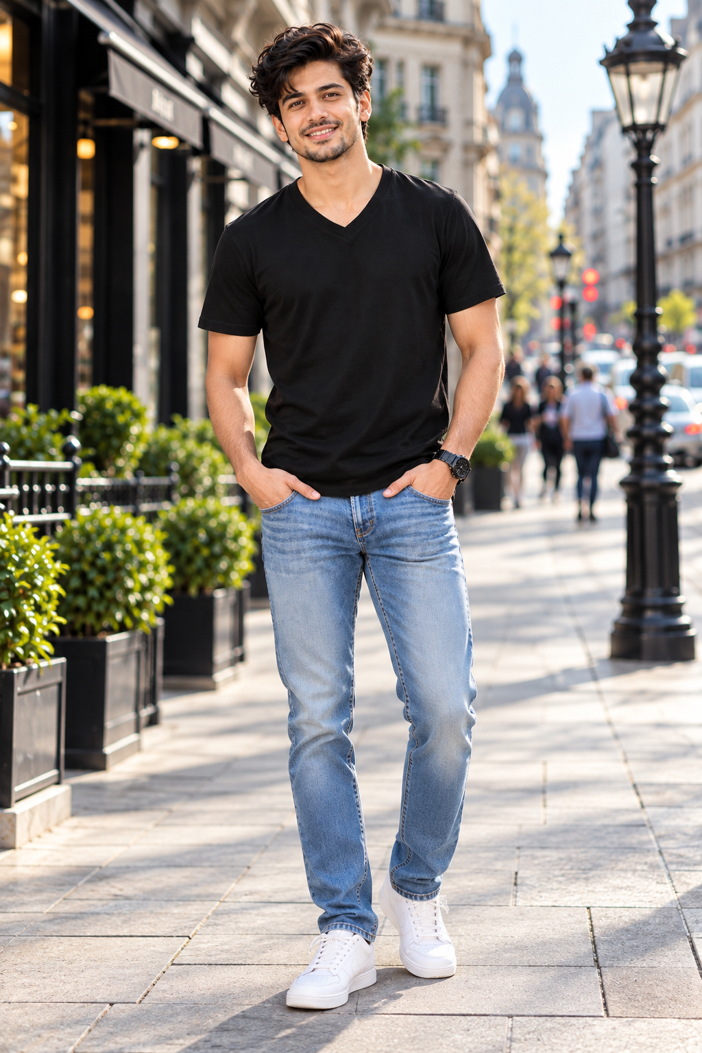 ONROGUE Men's Premium V-Neck T-Shirt