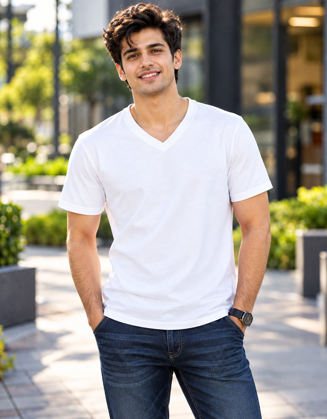 ONROGUE Men's Premium V-Neck T-Shirt