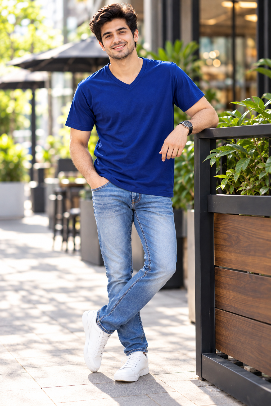 ONROGUE Men's Premium V-Neck T-Shirt