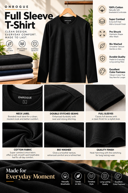 ONROGUE Men’s Full Sleeve T-Shirt