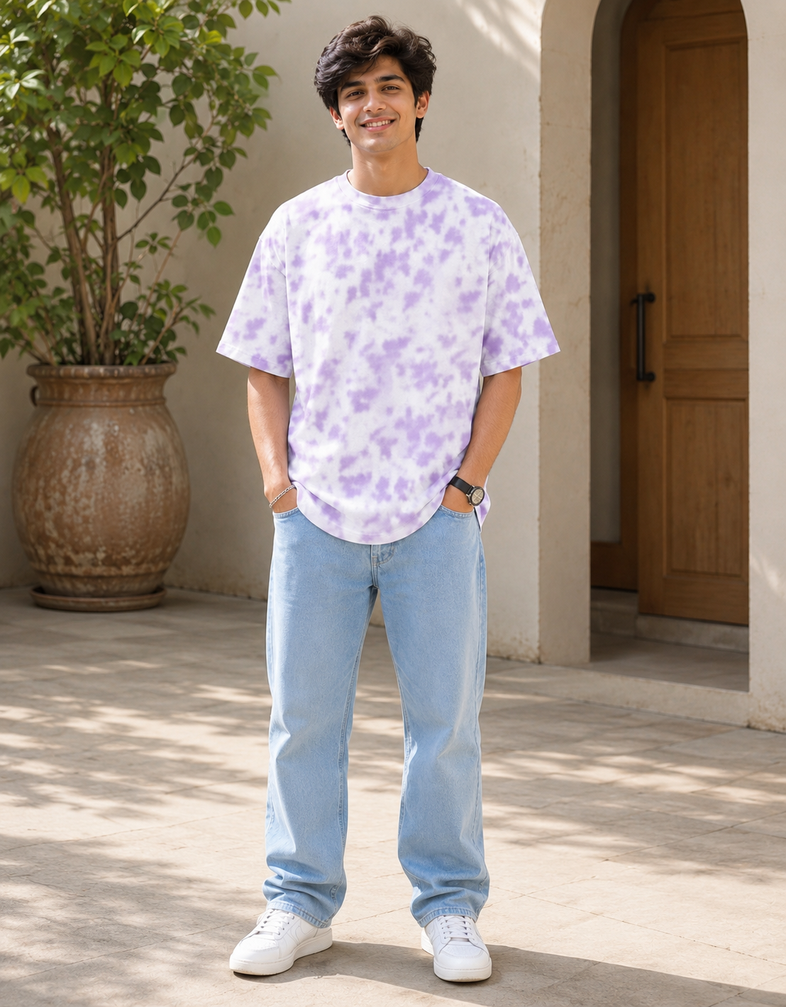 ONROGUE Relaxed Fit Tie-Dye Men’s Oversized Tee
