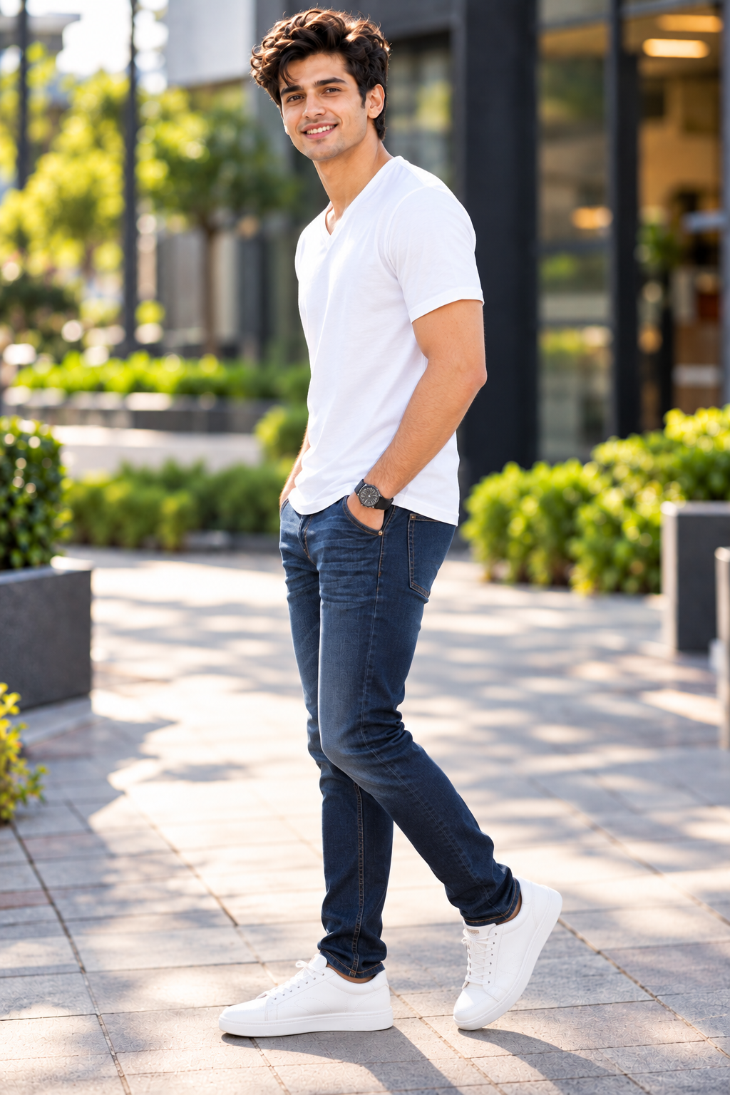 ONROGUE Men's Premium V-Neck T-Shirt